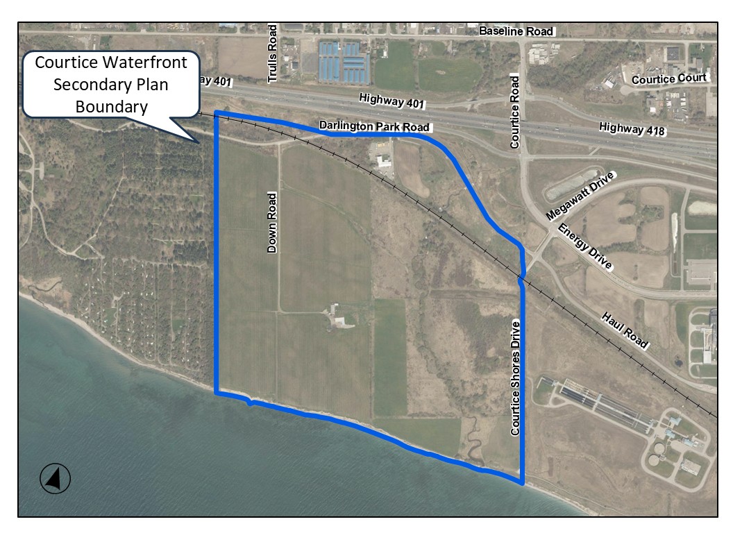Key map showing the secondary plan area