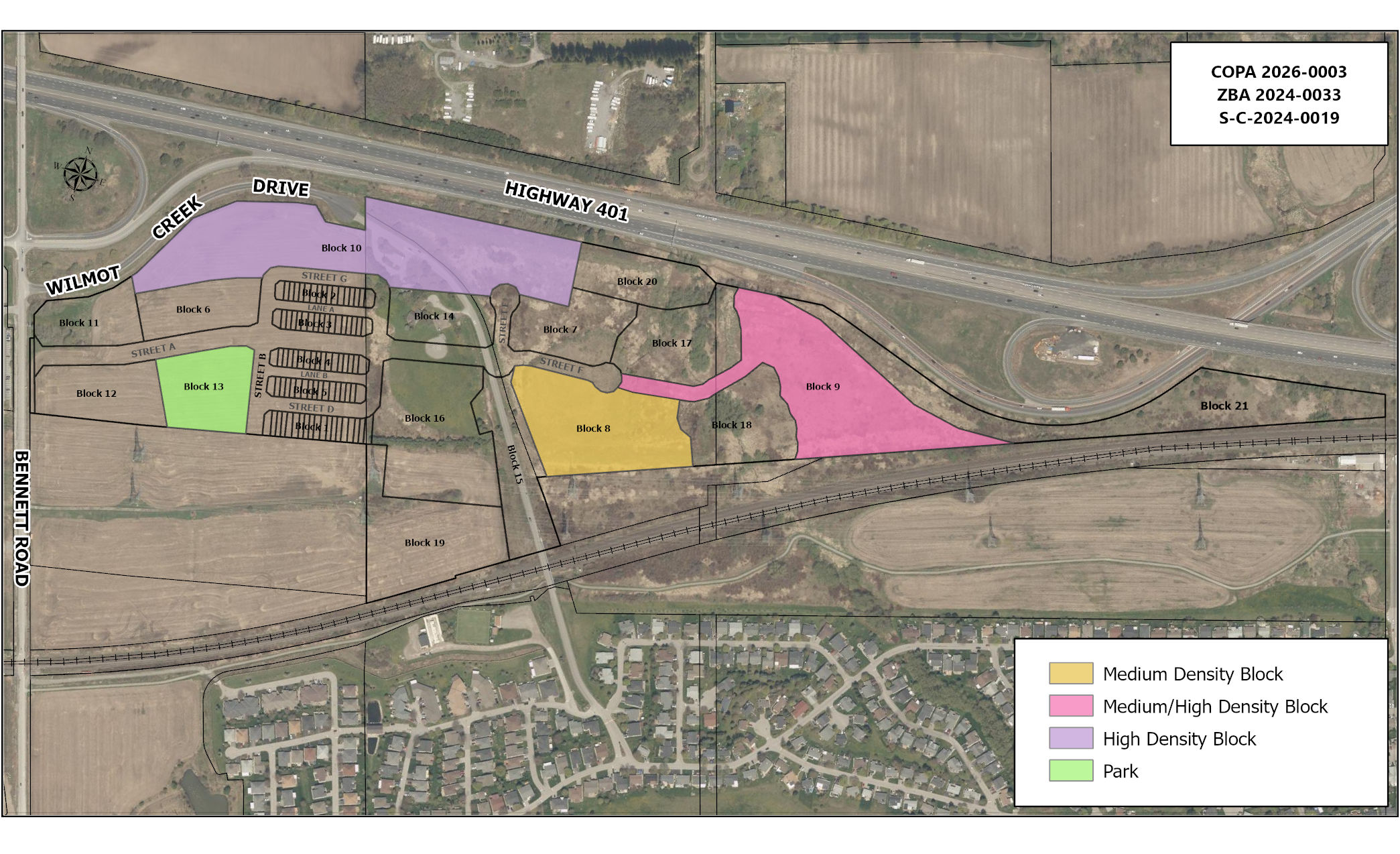 Key map showing proposed development area