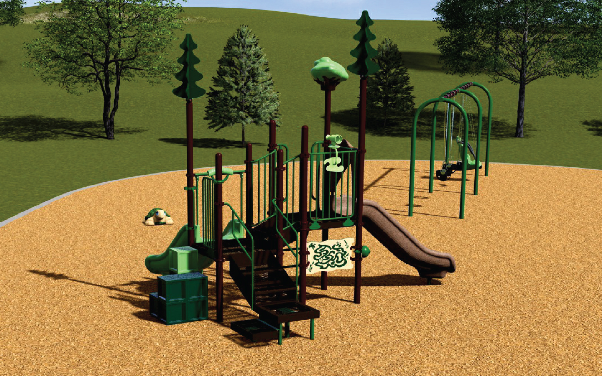Rendering of playground