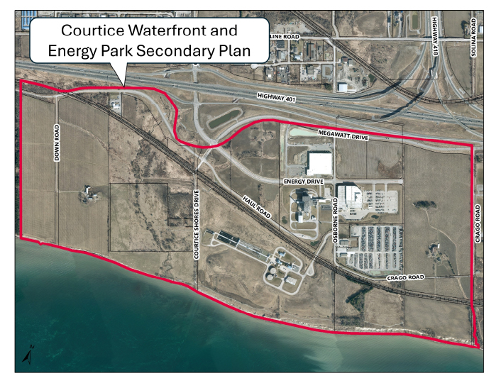Key map showing the secondary plan area