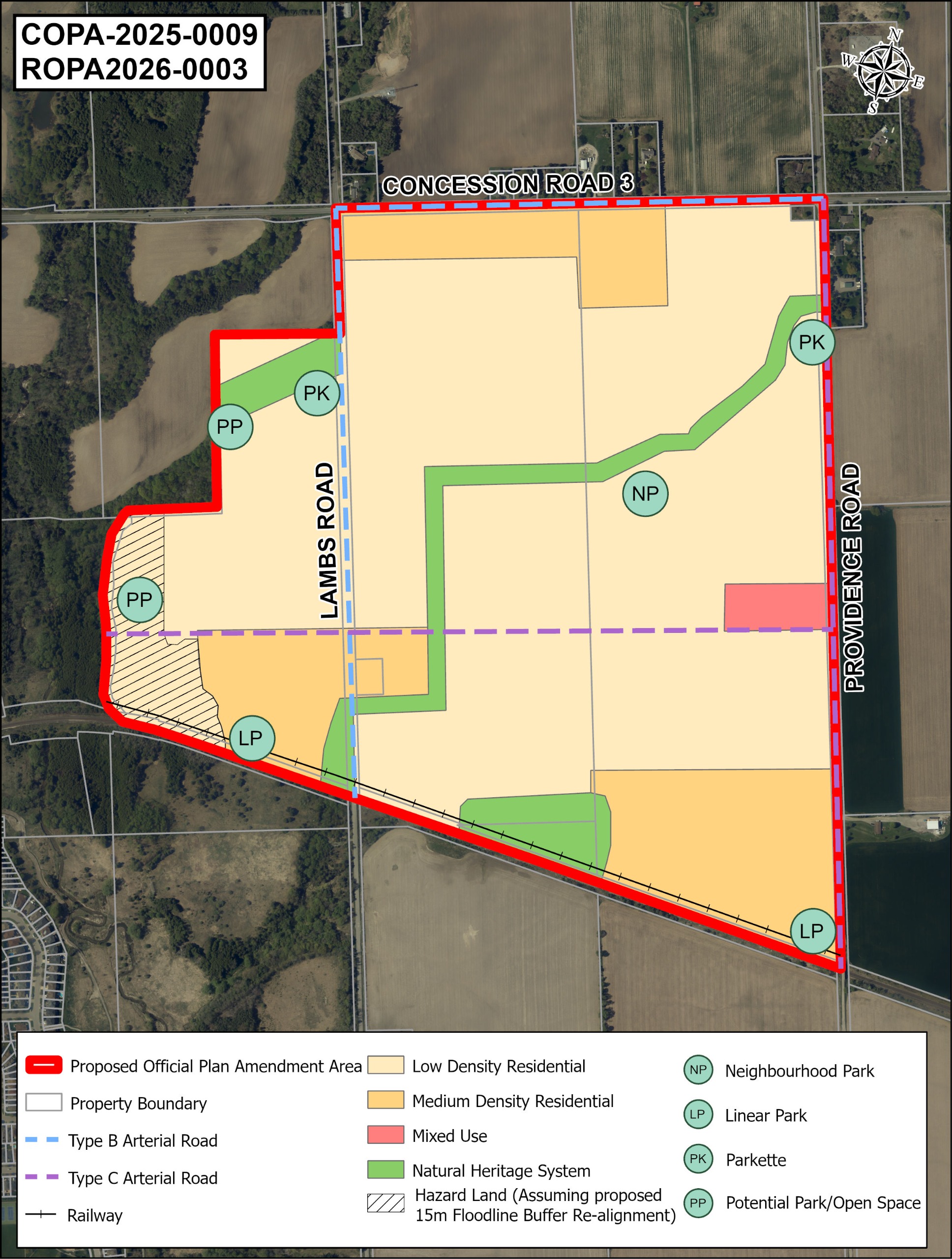 Key map showing proposed development area