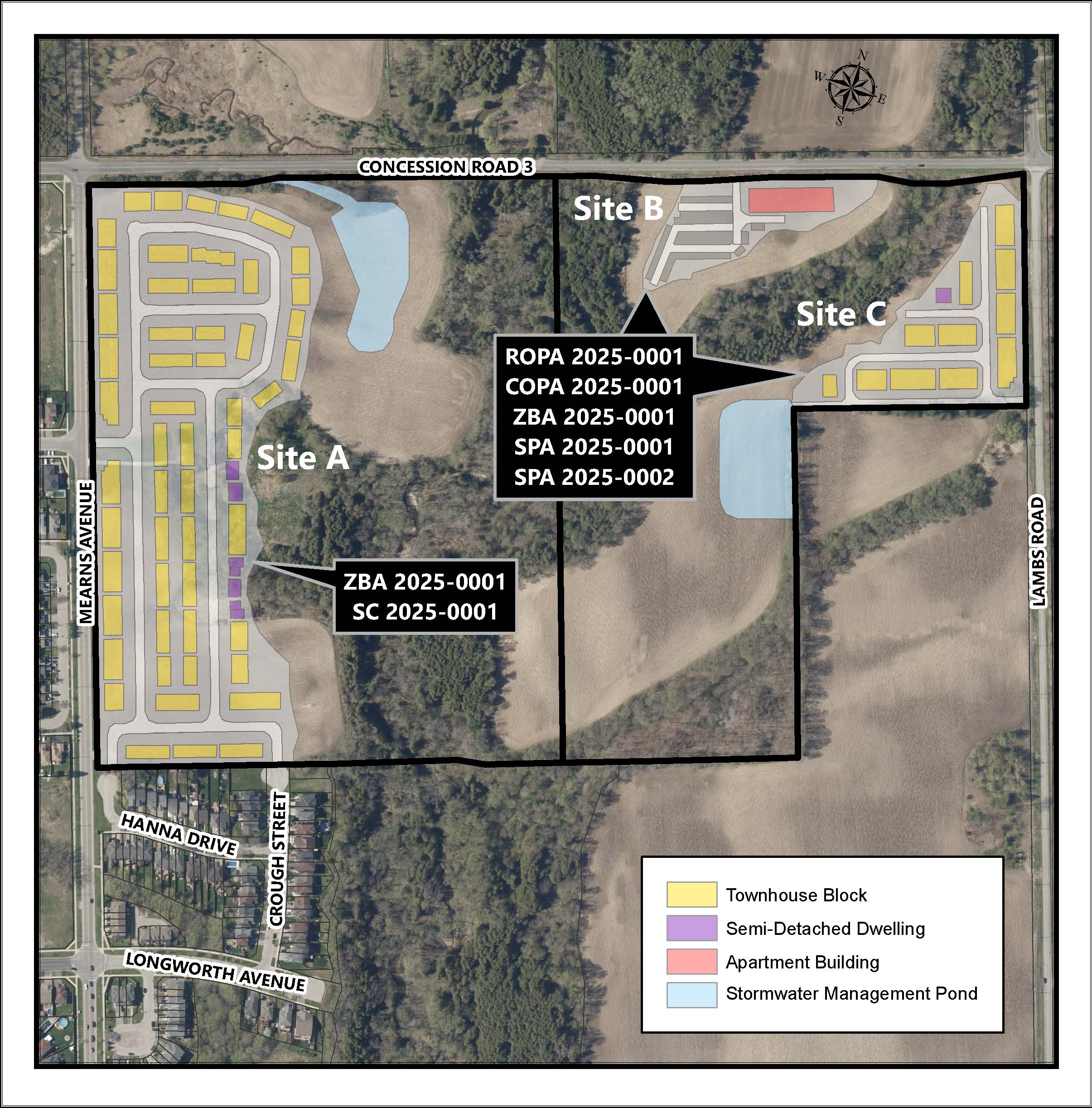 Key map showing proposed development area