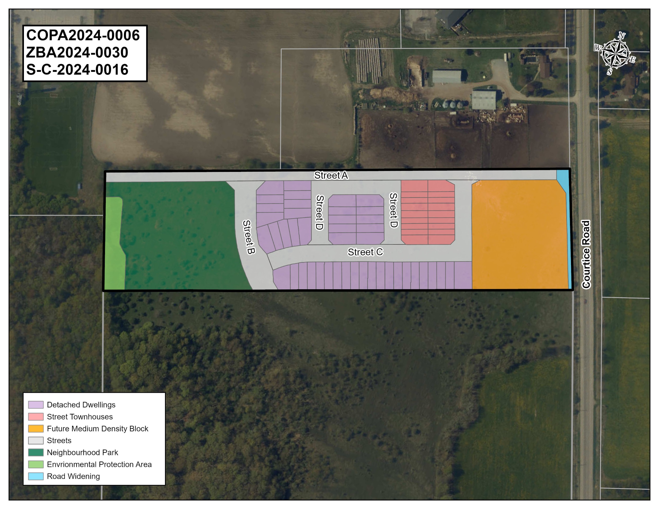 Key map showing proposed development area